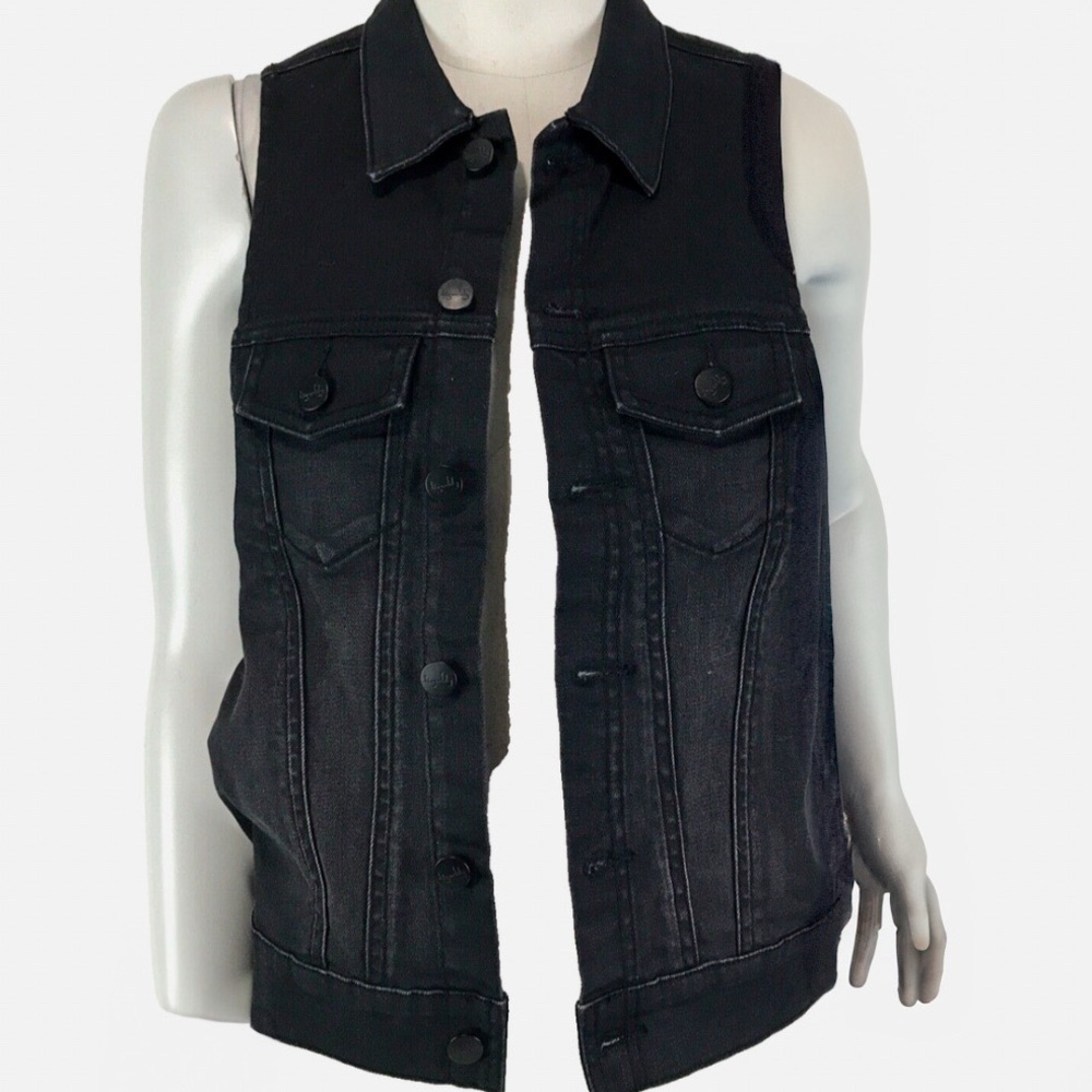 Tigerlily - Black Denim Vest - NWT | Flattering Fit - Fully Open Sides